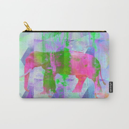 Colorful Elephant Carry-All Pouch