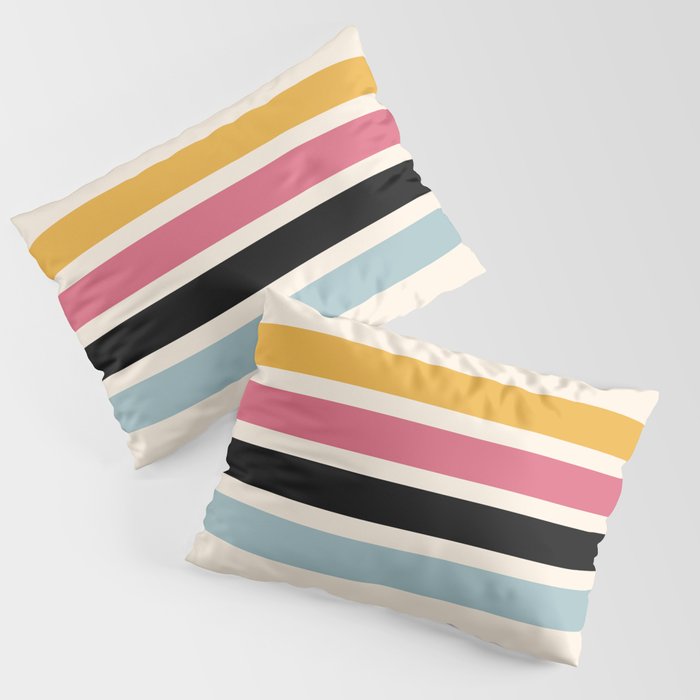 Yoshiharu - Classic Pop Culture Retro Stripes Pillow Sham