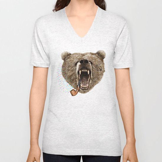 Angry Bear Unisex V-Neck