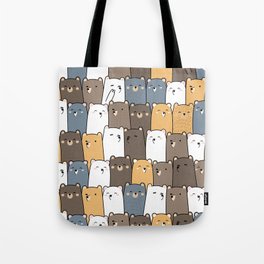 Adorable Bears pattern Tote Bag