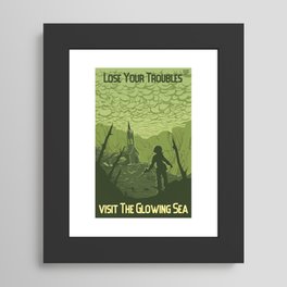 Lose Your Troubles in the Glowing Sea Framed Art Print