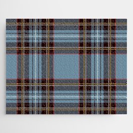 Blue and Brown Square Pattern Jigsaw Puzzle