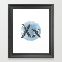 Xx Blue Framed Art Print