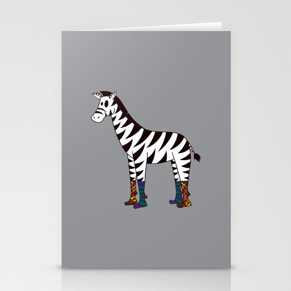 Zebra Socks Stationery Cards
