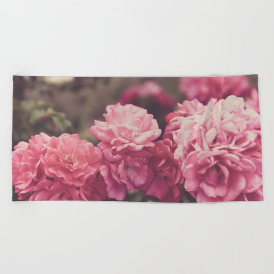 Vintage Florals Beach Towel
