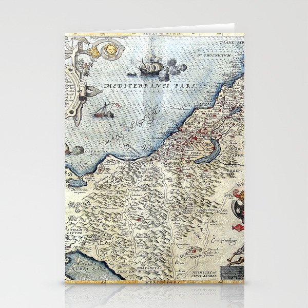 Palestine vintage pictorial map Stationery Cards