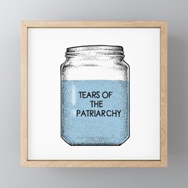 Tears Of The Patriarchy Blue Framed Mini Art Print