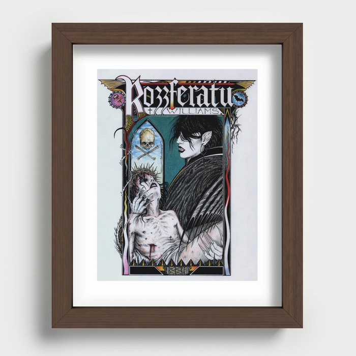 Rozzferatu - Fanart for Rozz Williams Recessed Framed Print