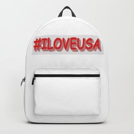 Cute Expression Design "#ILOVEUSA". Buy Now Backpack