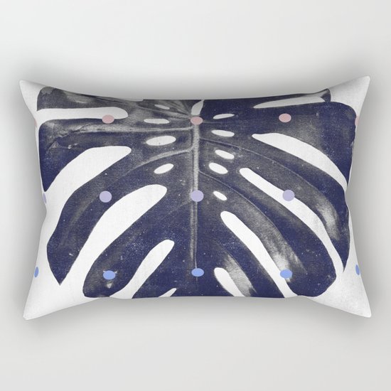 monstera + dots Rectangular Pillow