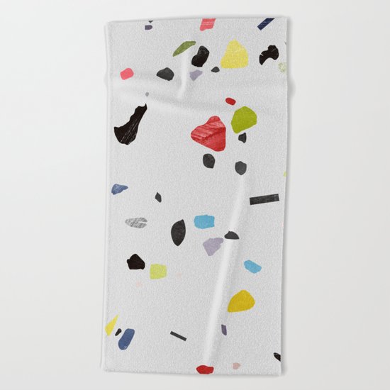 painted terrazzo 1 Beach Towel