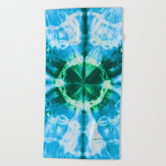 Boho Blue Bloom Beach Towel