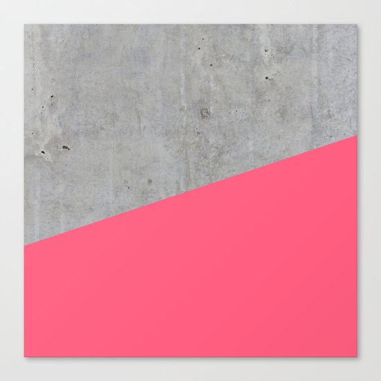 Concrete and pink Canvas Print