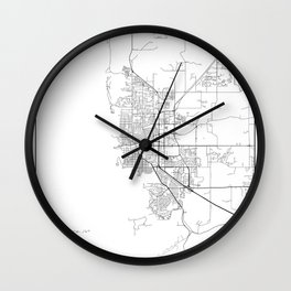 Minimal City Maps - Map Of Boulder, Colorado, United States Wall Clock