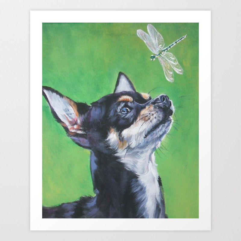 Chihuahua Dog Art Portrait From An Original Painting By L A