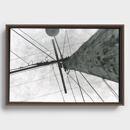 Looking Upwards Black & White Photography Framed Canvas