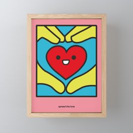 spread the love pop art Framed Mini Art Print