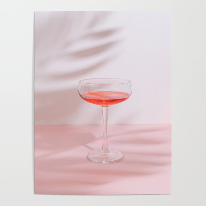 Romantic wine glass Poster