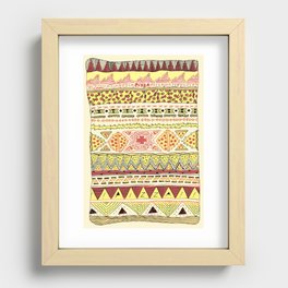 Pizza Pattern Recessed Framed Print
