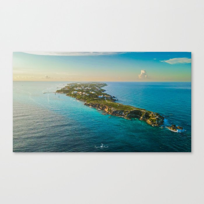 Isla Mujeres, Punta Sur Vista aérea  Canvas Print