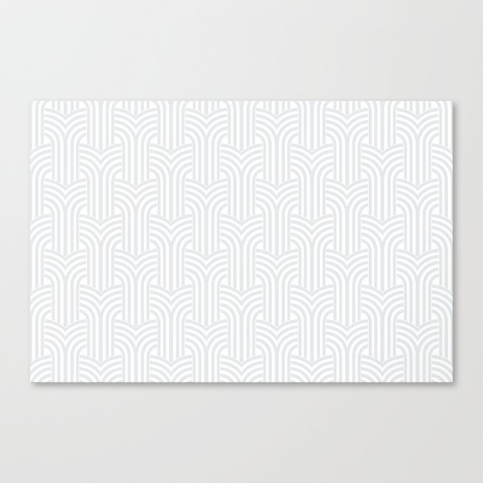 Subtle Art Deco wallpaper. Geometric striped ornament. Digital Illustration Background. Canvas Print