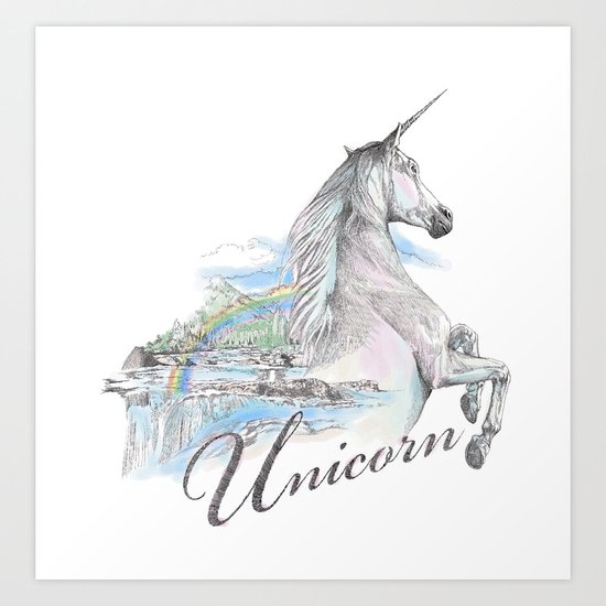 Unicorn classic Art Print