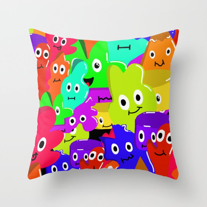 Cartoons Characters Throw Pillow By Alfon Fabi Society6