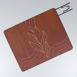 Terra Cotta Leaf Picnic Blanket