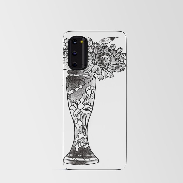 Chrysanthemums and lotus vase Android Card Case