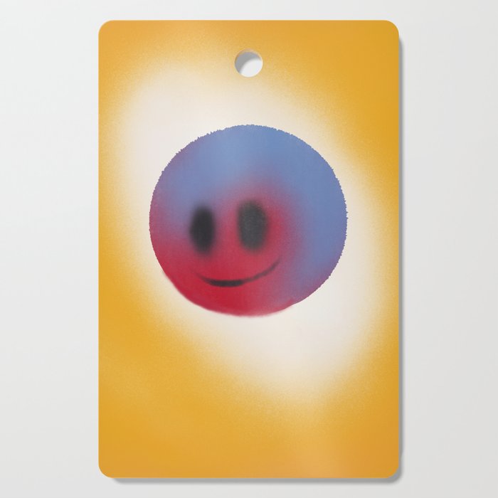 Red shy smiley sun Cutting Board