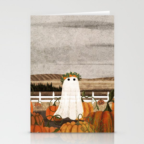 There's a Ghost in the Pumpkins Patch Again... Stationery Cards