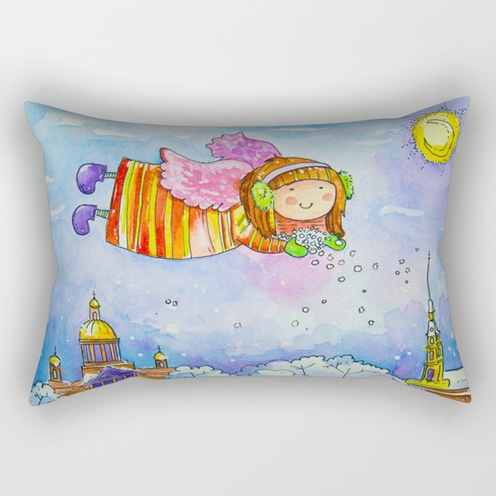 snow angel Rectangular Pillow