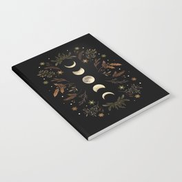 Moonlight Garden - Winter Brown Notebook