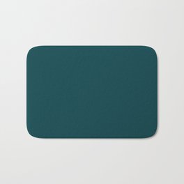Color dark turquoise Bath Mat