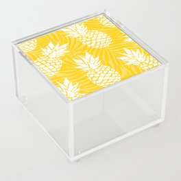 Bright Yellow, Summer, Pineapple Art Acrylic Box