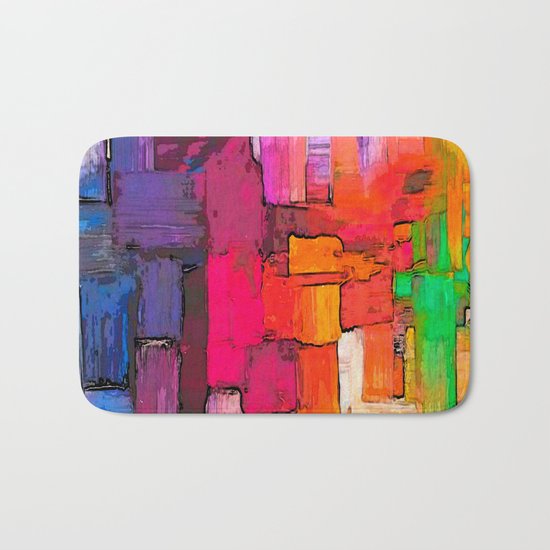 Color Interlace Bath Mat