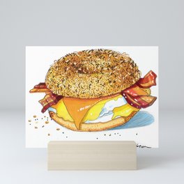 Breakfast Bagel Mini Art Print