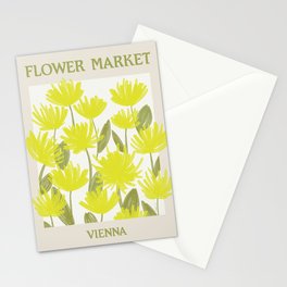 Flower Market Vienna Abstract Yellow Spring Flowers Stationery Card