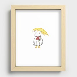 Tenki no ko nagi yellow umbrella Recessed Framed Print