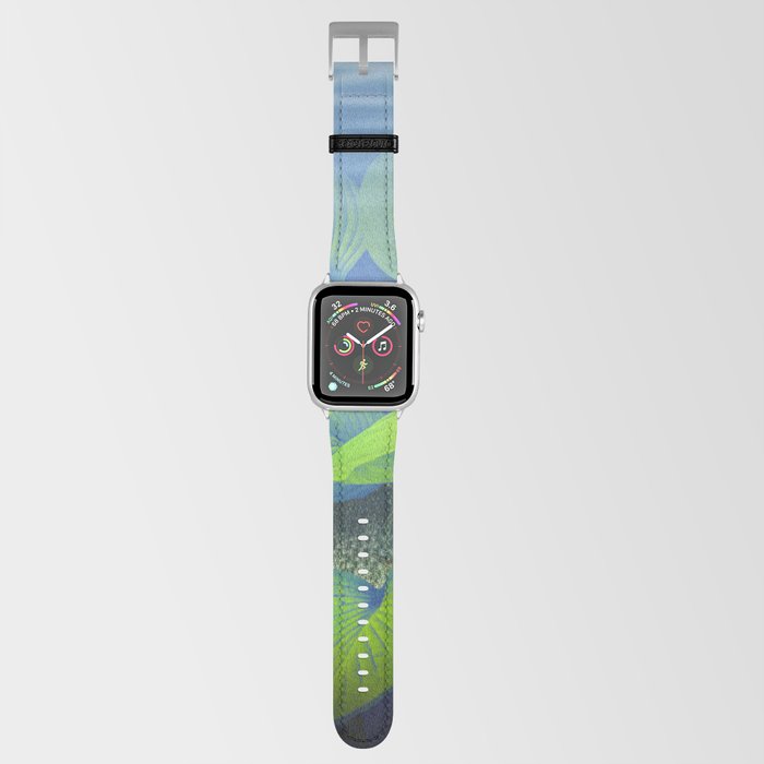 Bluegill Sunfish hooked with a jig lure underwater among green foliage Apple Watch Band