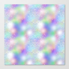Pretty Holographic Glitter Rainbow Canvas Print