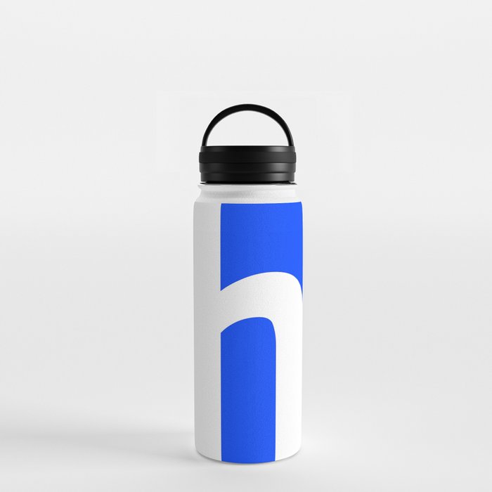 letter H (White & Blue) Water Bottle