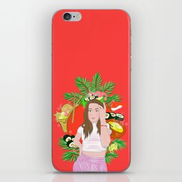 Asian food lover / Poison Coral iPhone Skin