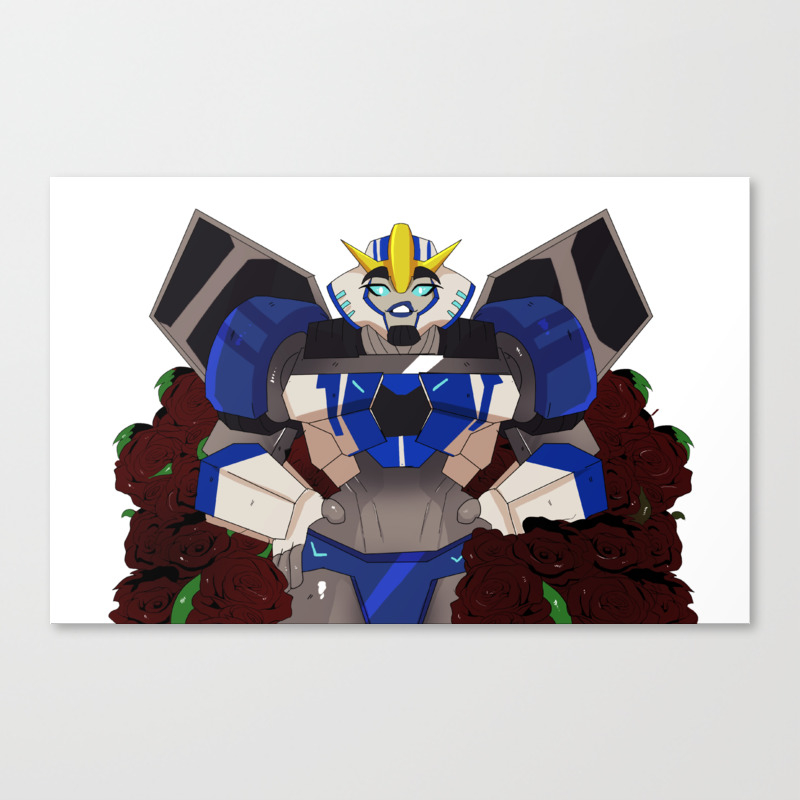 Strongarm In Flowers Transformers Robots In Disguise Canvas Print By Smellyscab Society6
