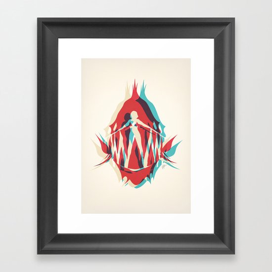 Piranha Girl Framed Art Print