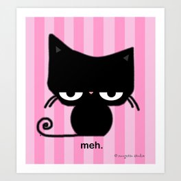 Meh Cat Art Print