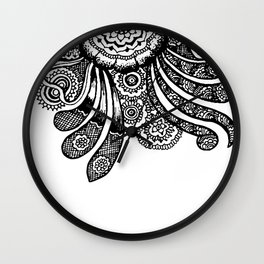 Mandala And Swirls Wall Clock