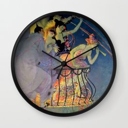 “Carnival Celebration” by Elenore Abbott Wall Clock