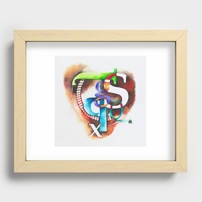 Letters Recessed Framed Print