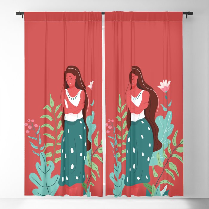 Self Care Portrait  Blackout Curtain